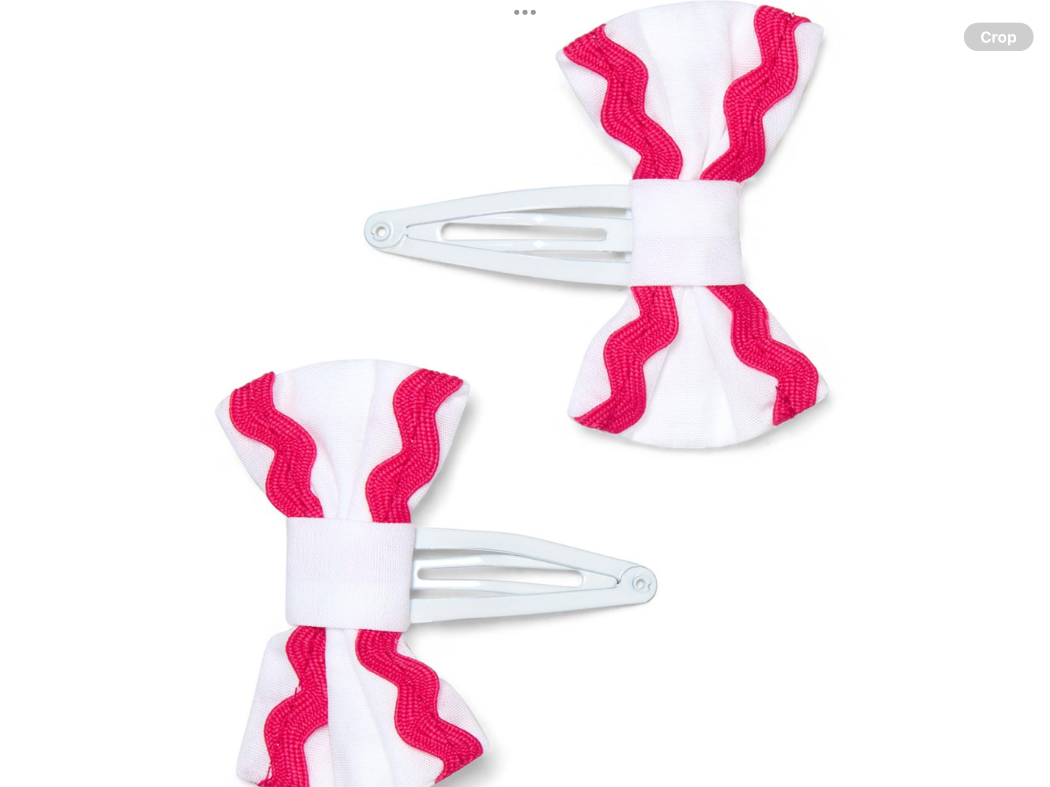 PRE ORDER Little A Baby Girls Cutie Frutti Priscilla Ric Rac Hairclips x 2 - Bright White 0126495