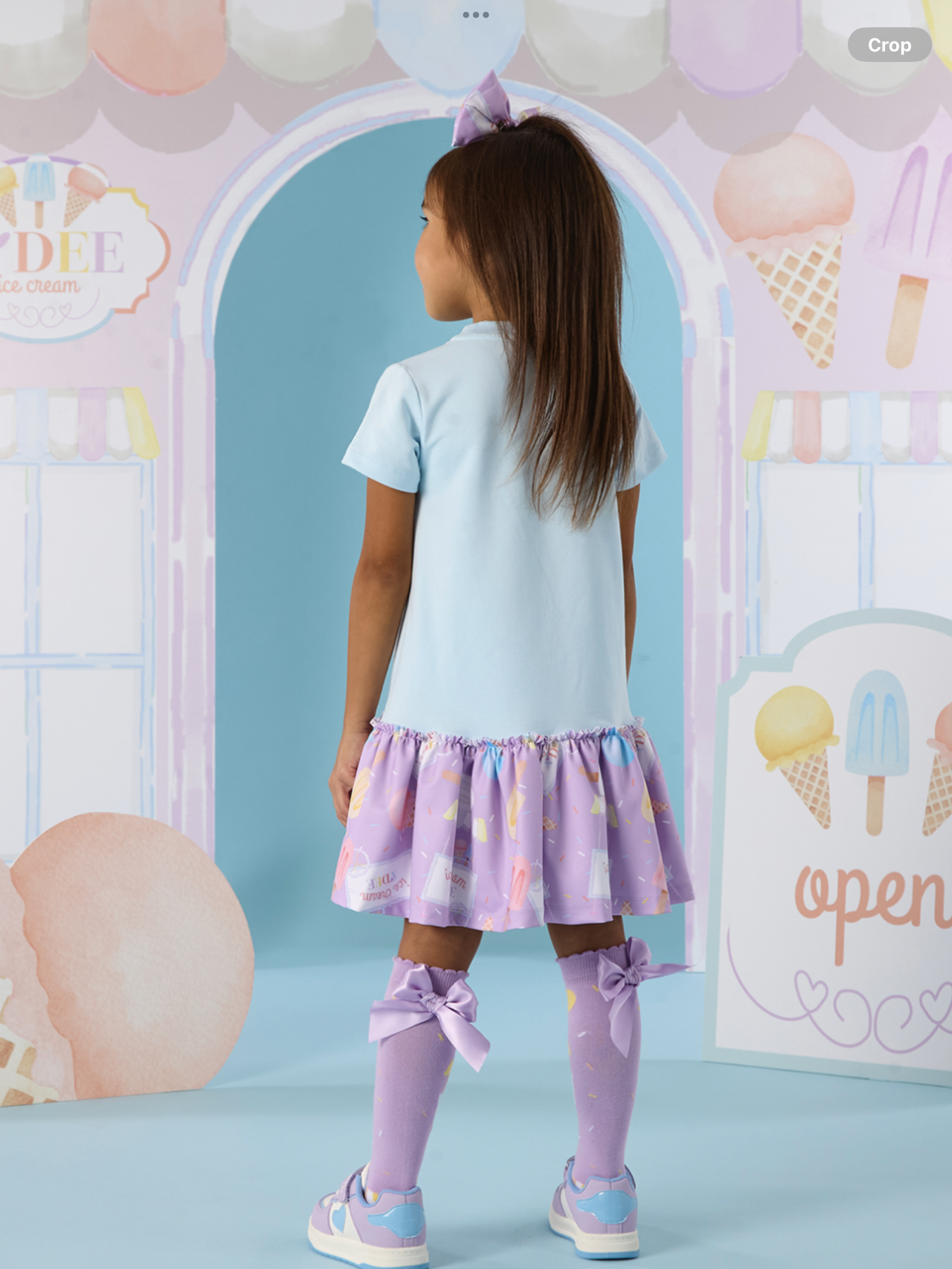 A Dee Pastel Parlour Sutton Ice Cream Frill Dress - Soft Blue   0126508