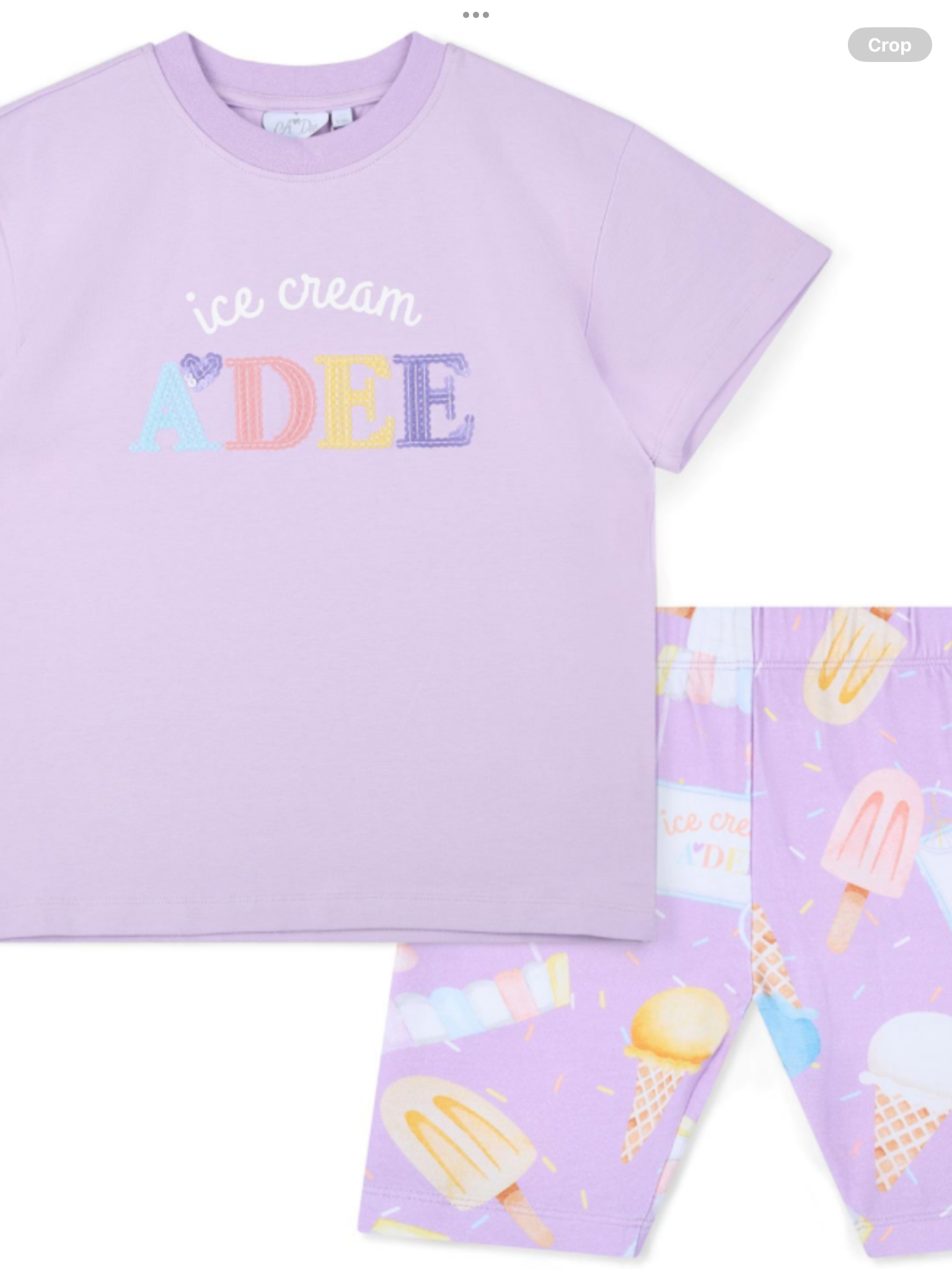 A Dee Pastel Parlour Sophia Ice Cream Print Cycling Set - Lilac Dreams    0126509