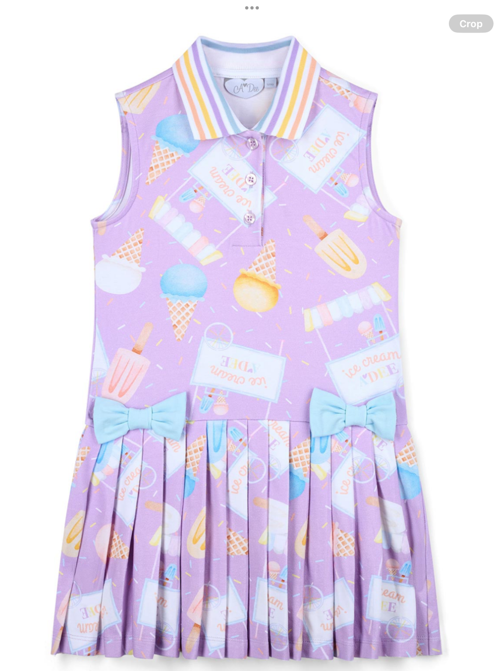 A Dee Pastel Parlour Serenity Ice Cream Print Tennis Dress - Lilac Dreams   0126512