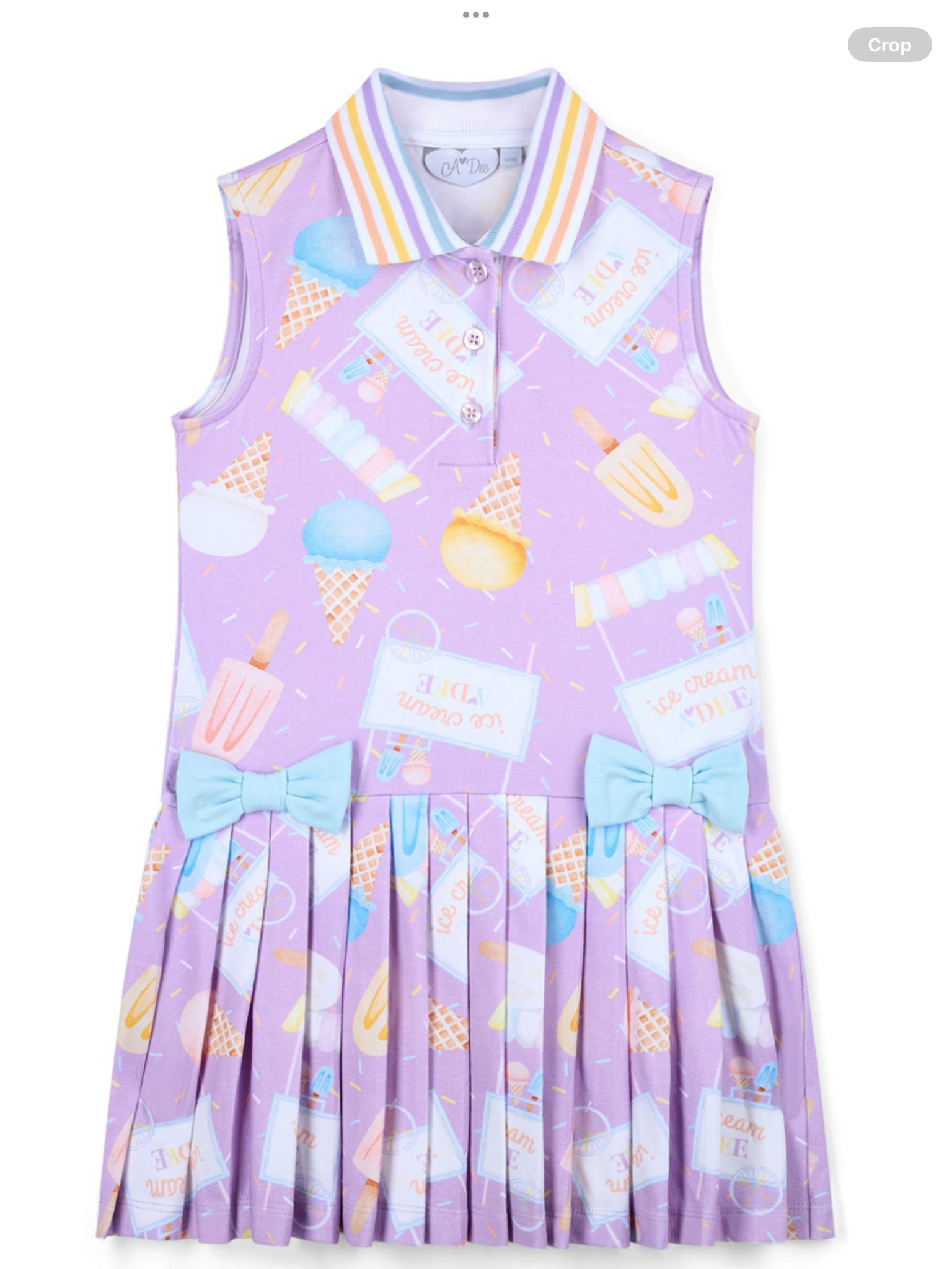 A Dee Pastel Parlour Serenity Ice Cream Print Tennis Dress - Lilac Dreams   0126512