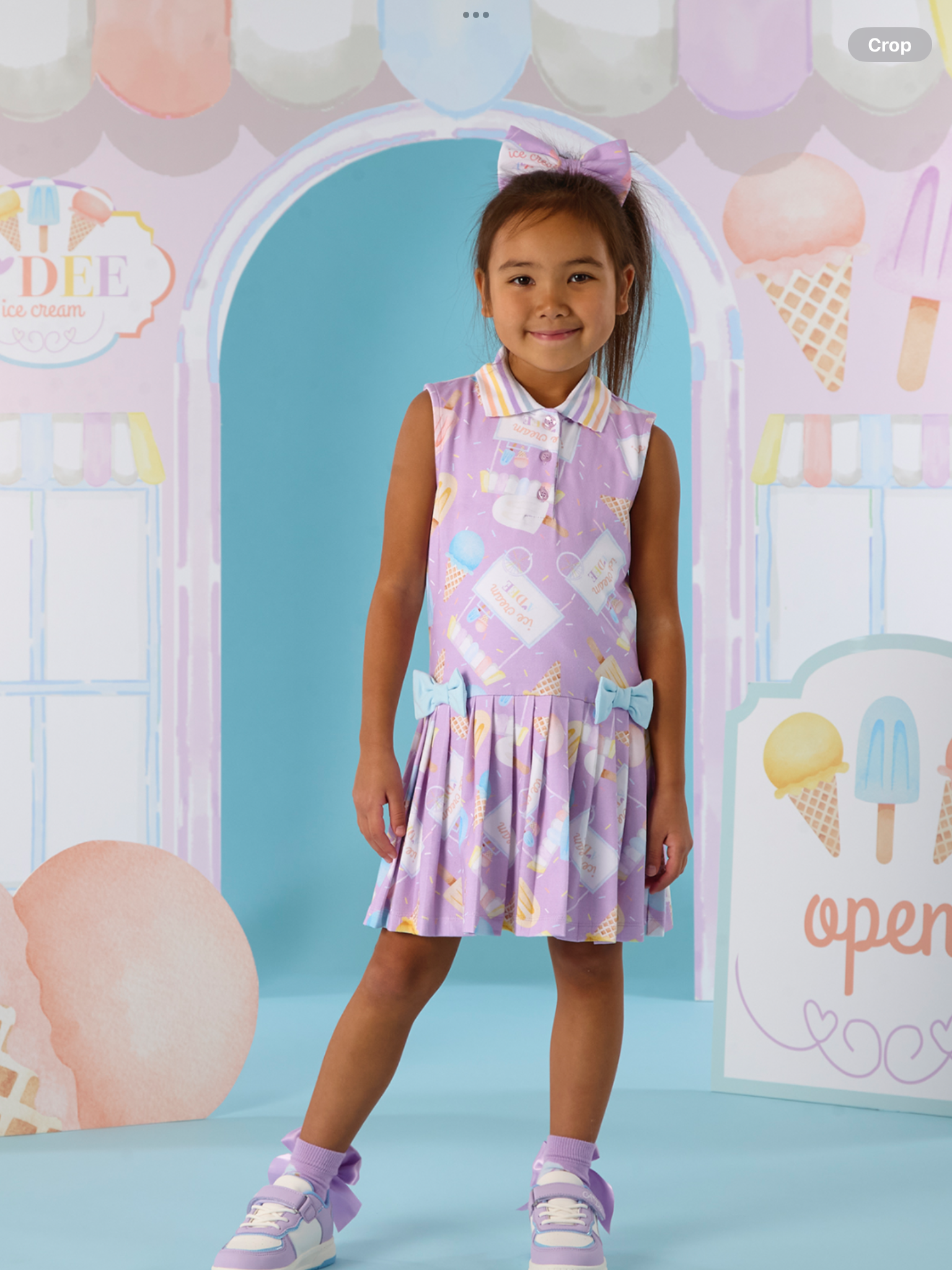 A Dee Pastel Parlour Serenity Ice Cream Print Tennis Dress - Lilac Dreams   0126512