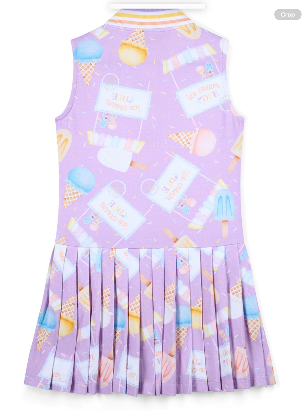 A Dee Pastel Parlour Serenity Ice Cream Print Tennis Dress - Lilac Dreams   0126512