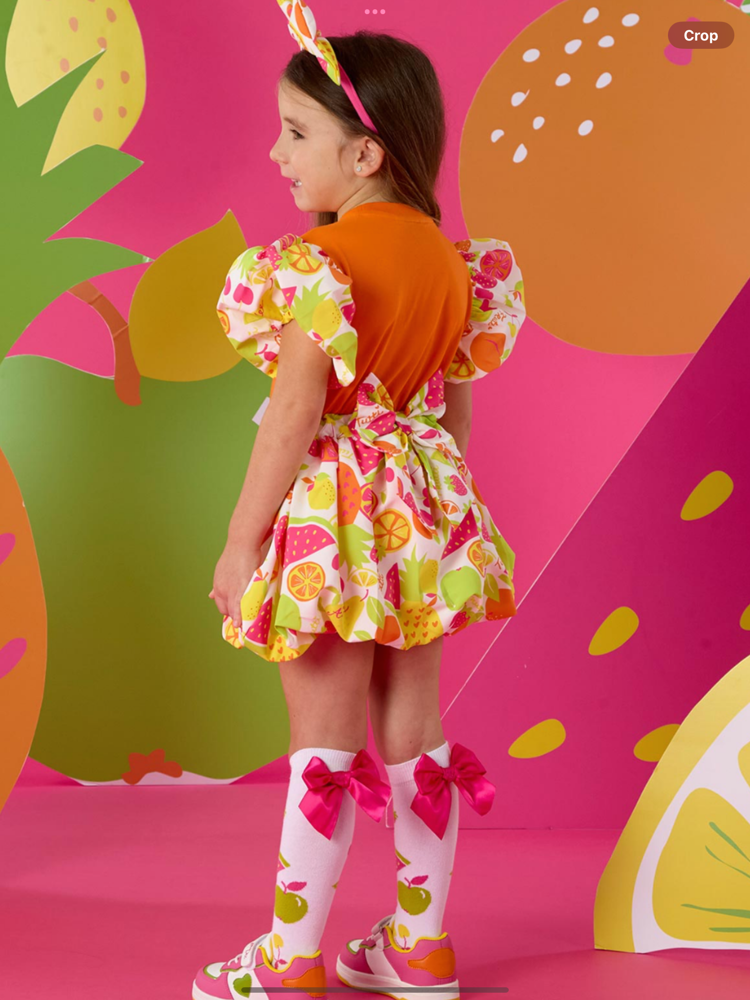 PRE ORDER A Dee Tutti Frutti Tia Print Puff Skirt Set X 2 - Bright Orange    0126520A