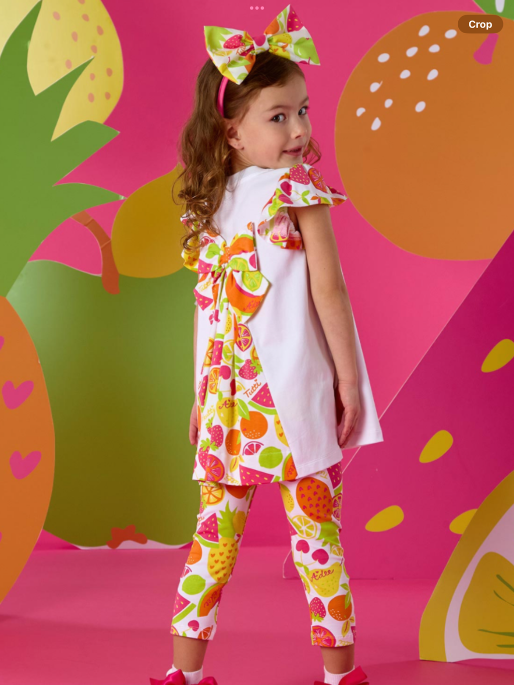 A Dee Tutti Frutti True Print Handbag Legging Set X 2 - Bright White   0126521