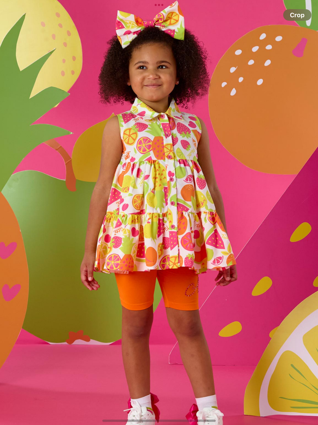 A Dee Tutti Frutti Tessy Print Cycling Short Set X 2 - Bright White    0126523