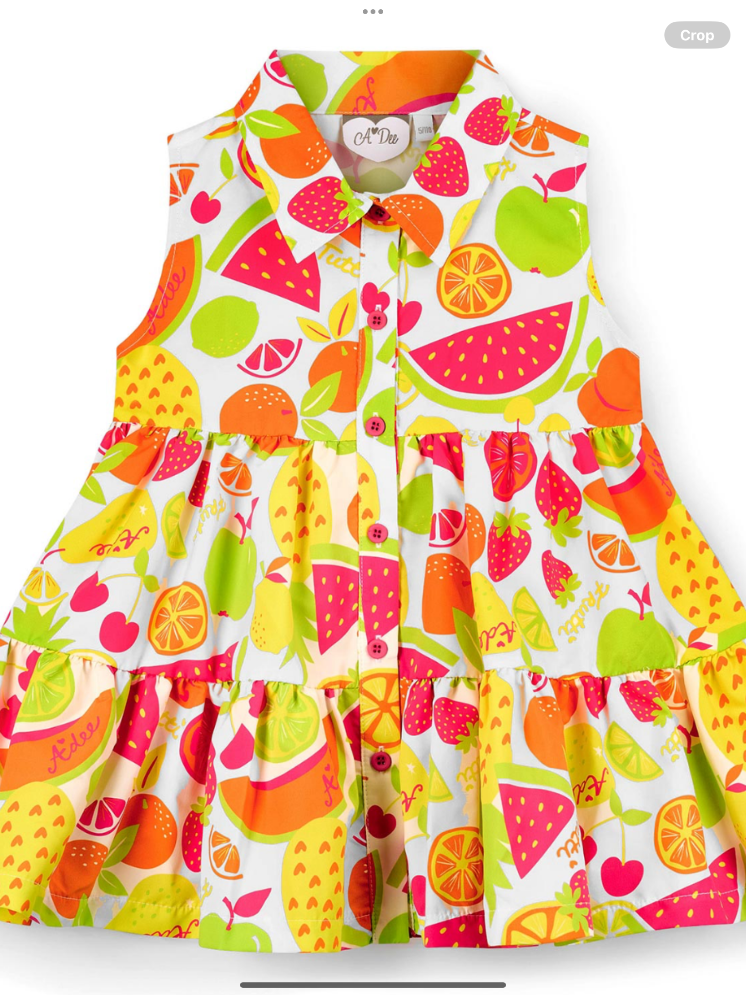 PRE ORDER A Dee Tutti Frutti Tessy Print Cycling Short Set X 2 - Bright White    0126523