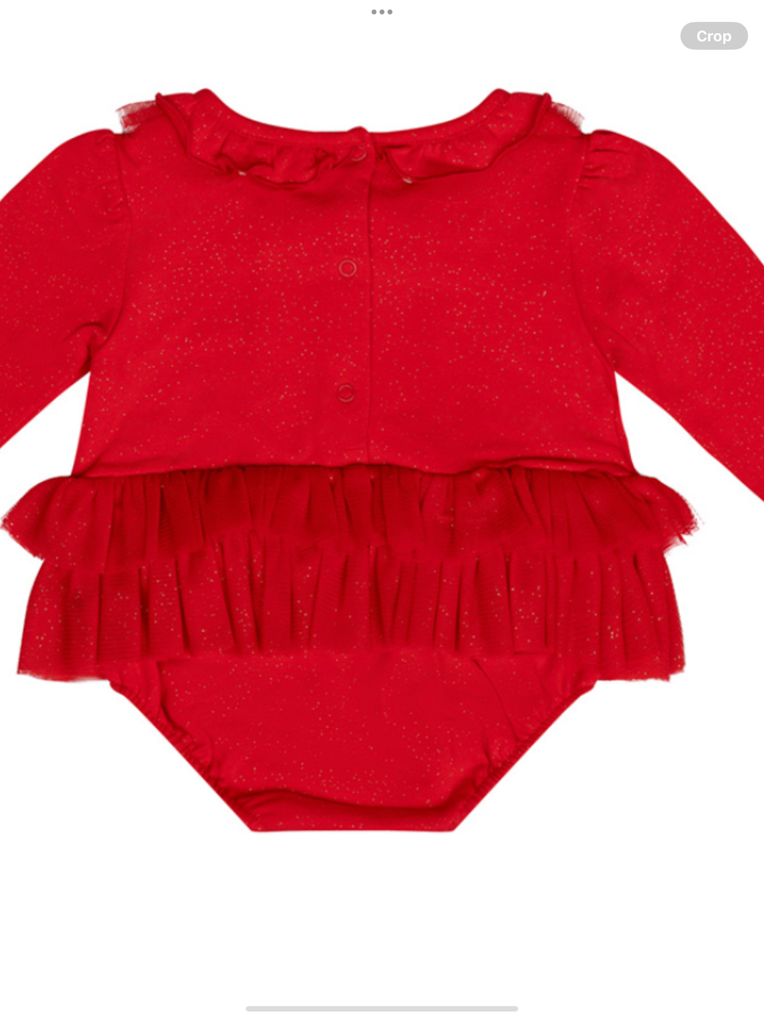Red tulle little A romper 092424531