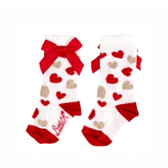 Little A heart socks 092424534