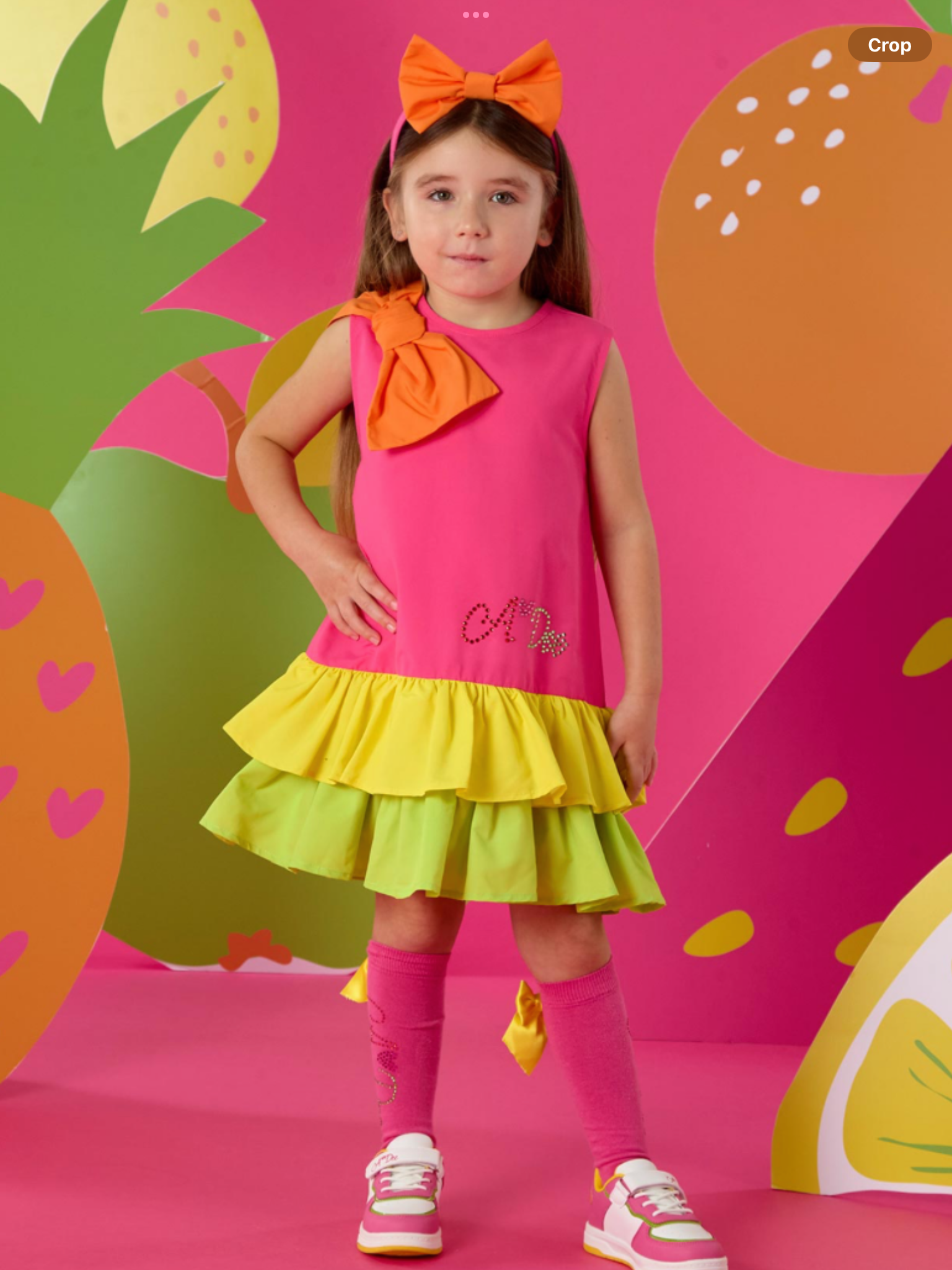 PRE ORDER A Dee Tutti Frutti Trudy Colour Block Dress - Bright Pink    0126530