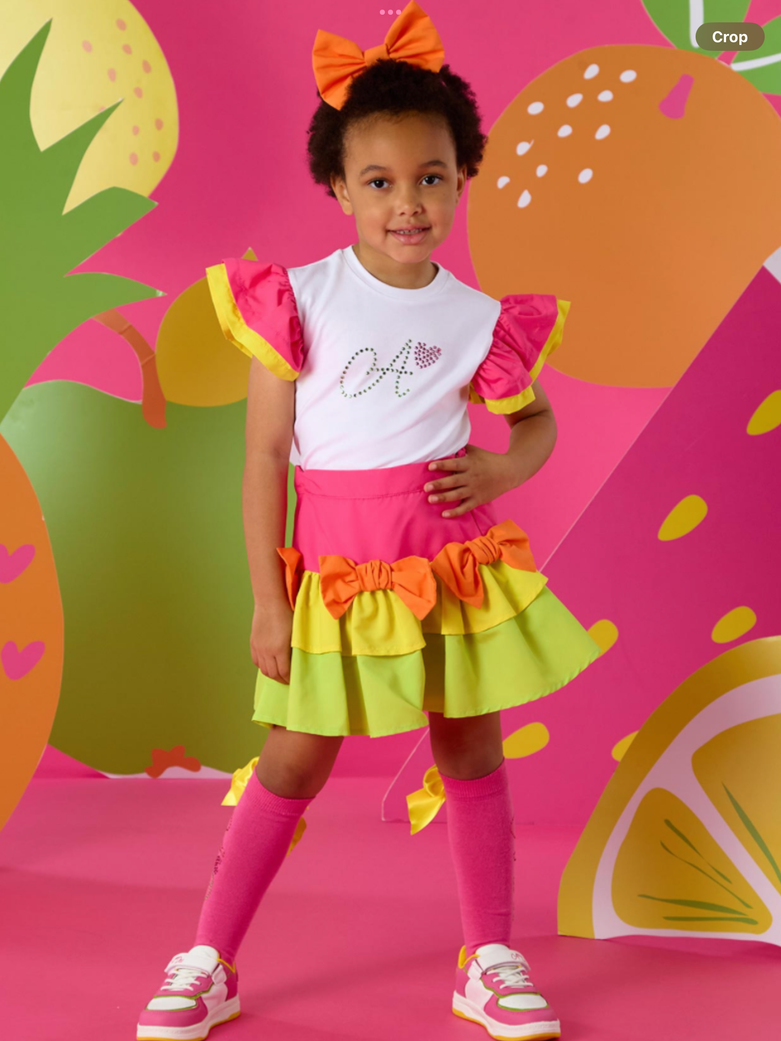 PRE ORDER A Dee Tutti Frutti Taylor Colourblock Skirt Set X 2 - Bright White     0126531