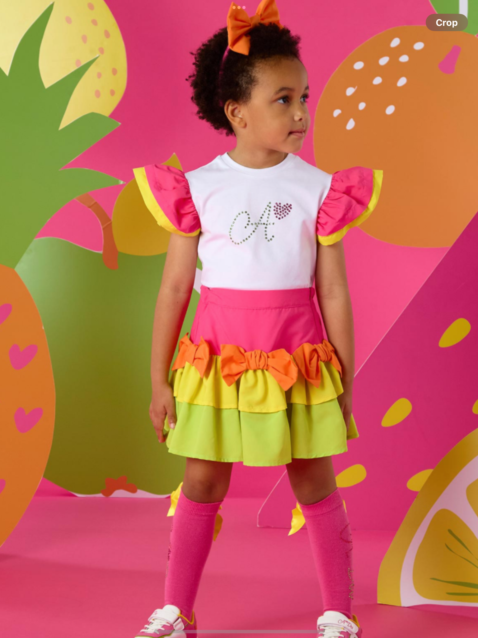 PRE ORDER A Dee Tutti Frutti Taylor Colourblock Skirt Set X 2 - Bright White     0126531