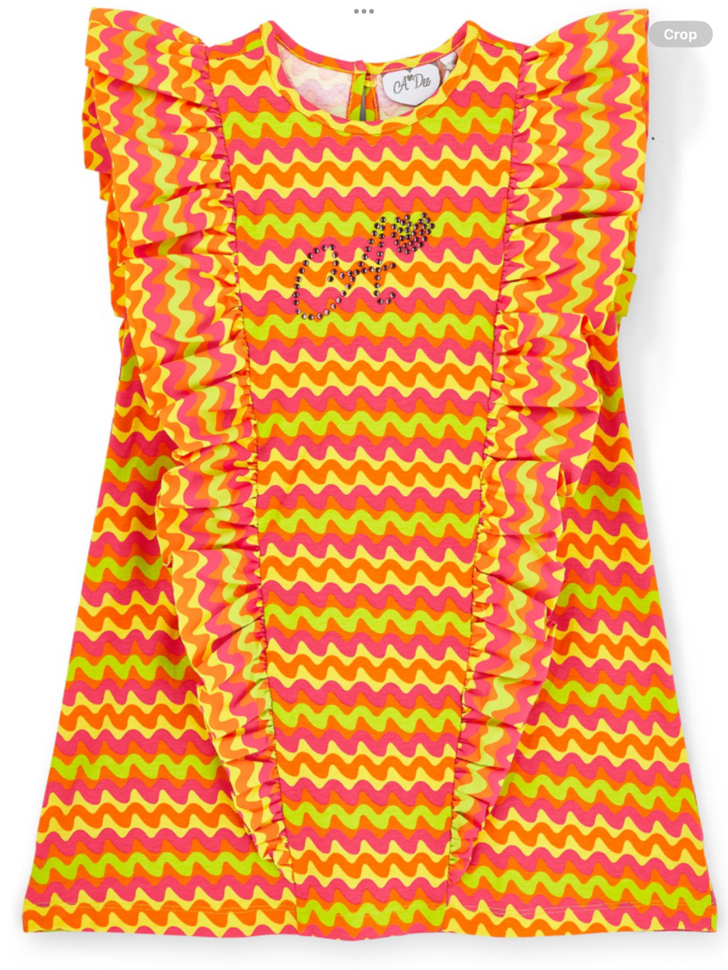 PRE ORDER A Dee Tutti Frutti Tate Zig Zag Dress - Bright Pink   0126532
