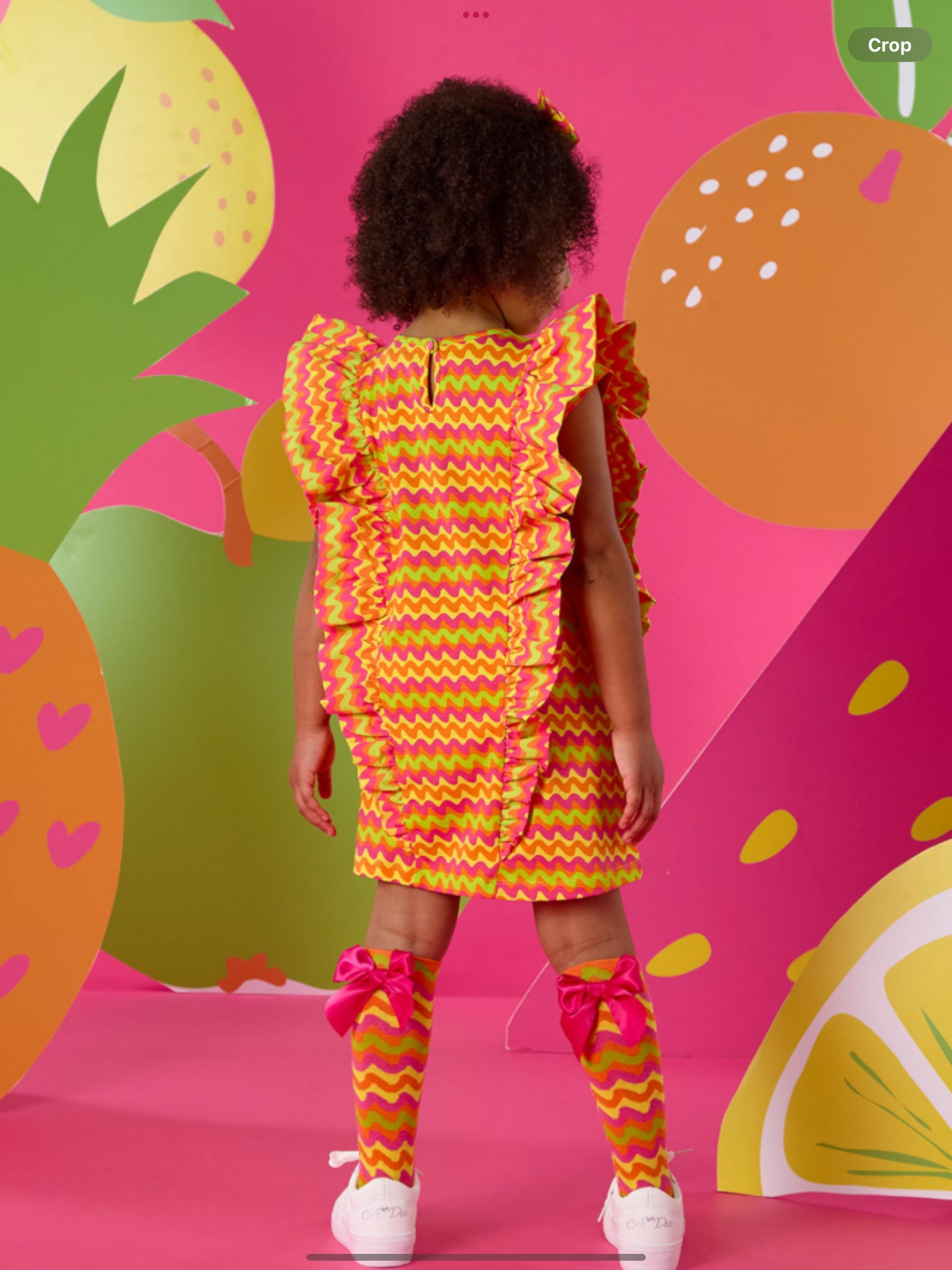 PRE ORDER A Dee Tutti Frutti Tate Zig Zag Dress - Bright Pink   0126532