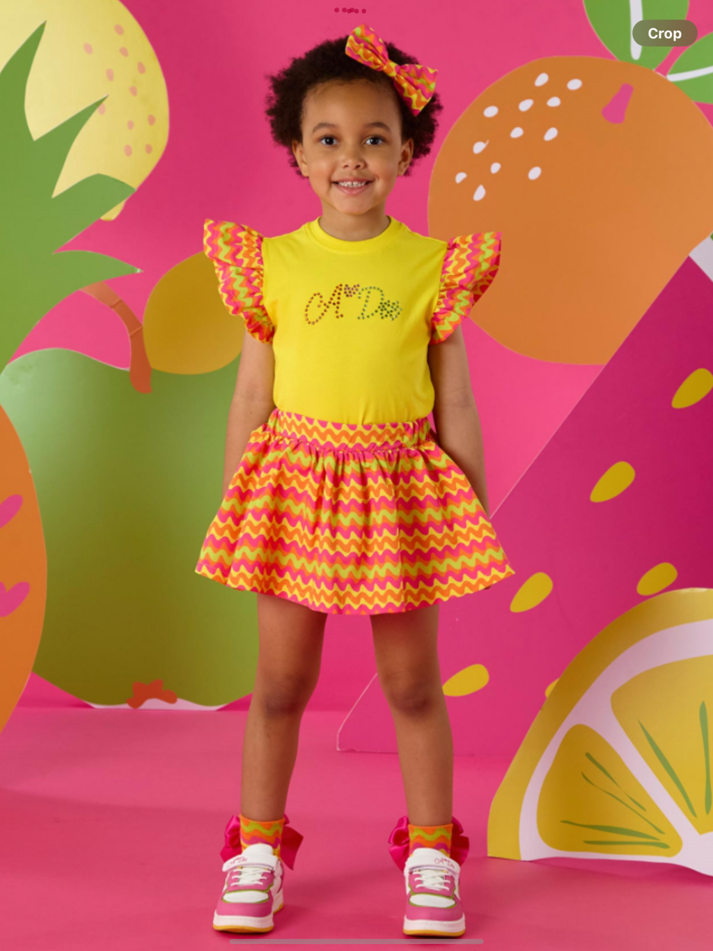 A Dee Tutti Frutti Tiffany Zig Zag Skort Set X 2 - Warm Yellow    0126533