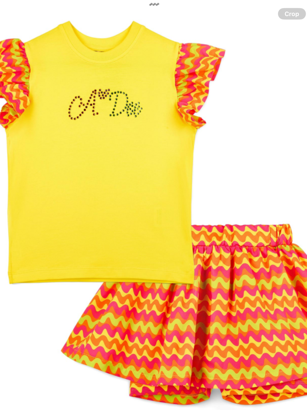 A Dee Tutti Frutti Tiffany Zig Zag Skort Set X 2 - Warm Yellow    0126533