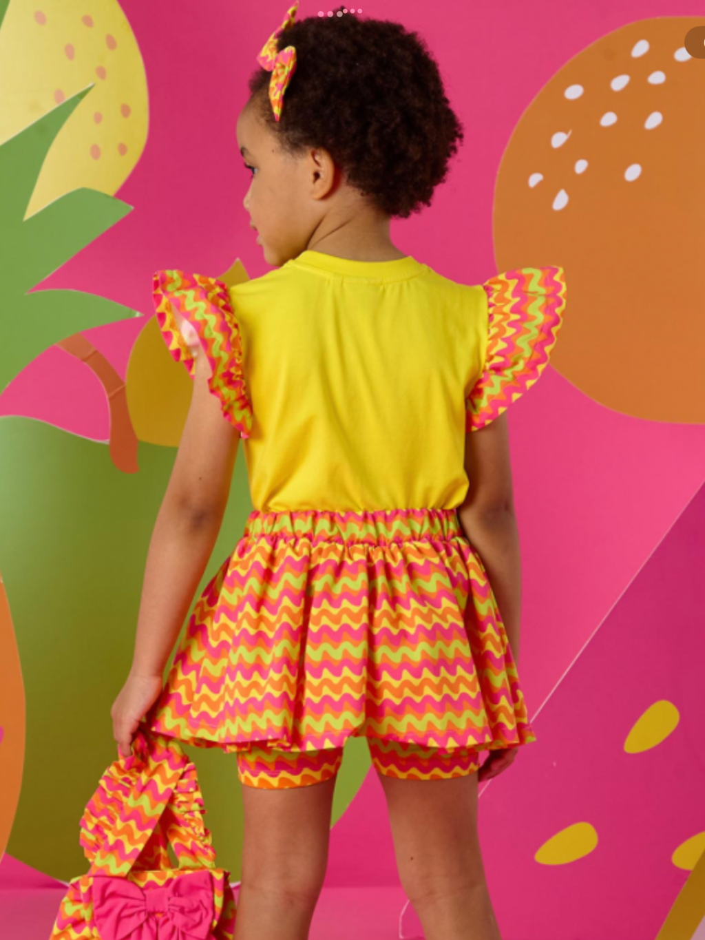 A Dee Tutti Frutti Tiffany Zig Zag Skort Set X 2 - Warm Yellow    0126533