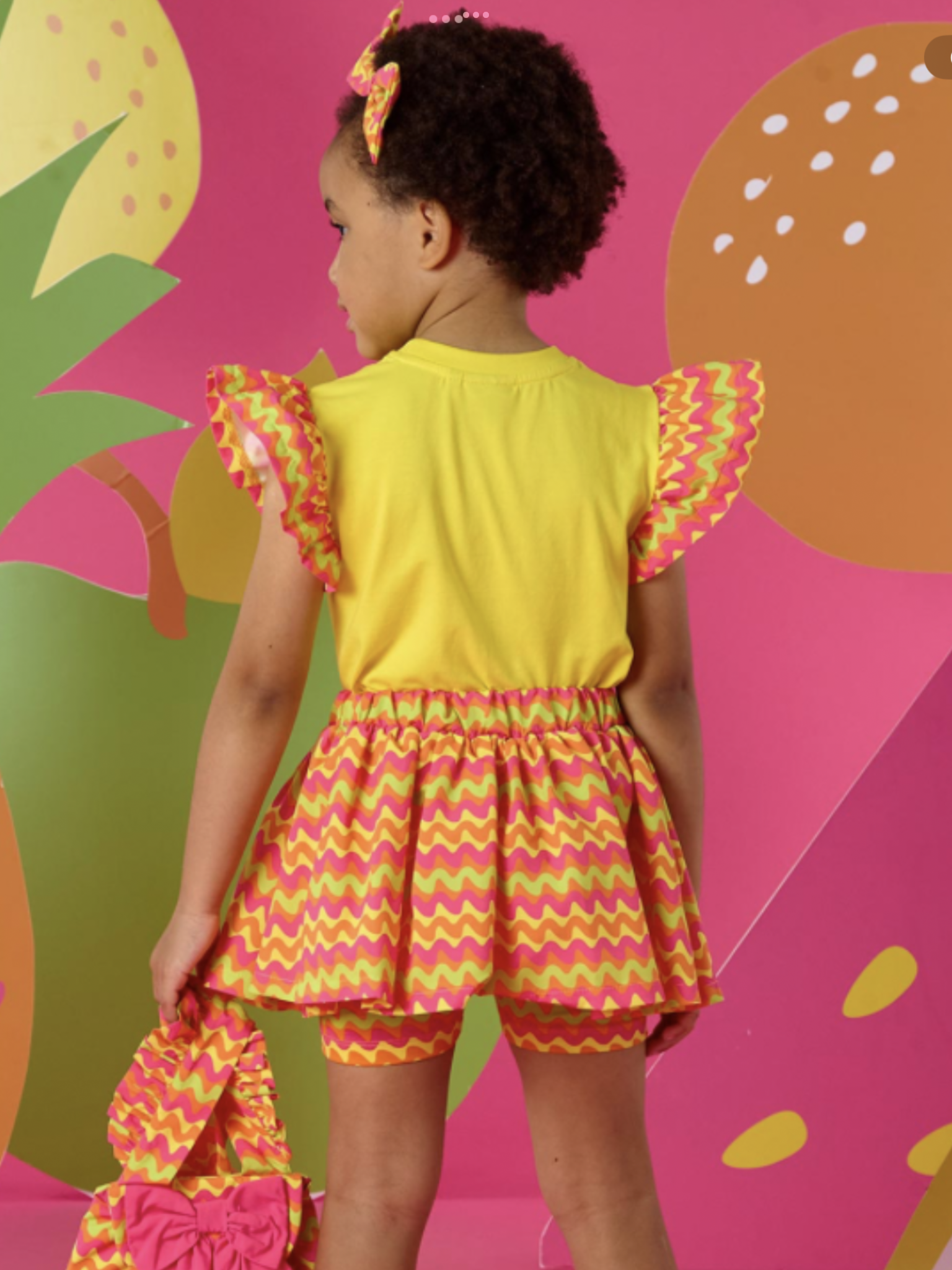 PRE ORDER A Dee Tutti Frutti Tiffany Zig Zag Skort Set X 2 - Warm Yellow    0126533