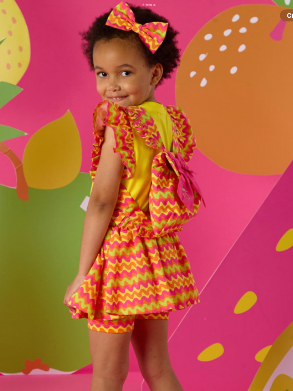 A Dee Tutti Frutti Tiffany Zig Zag Skort Set X 2 - Warm Yellow    0126533