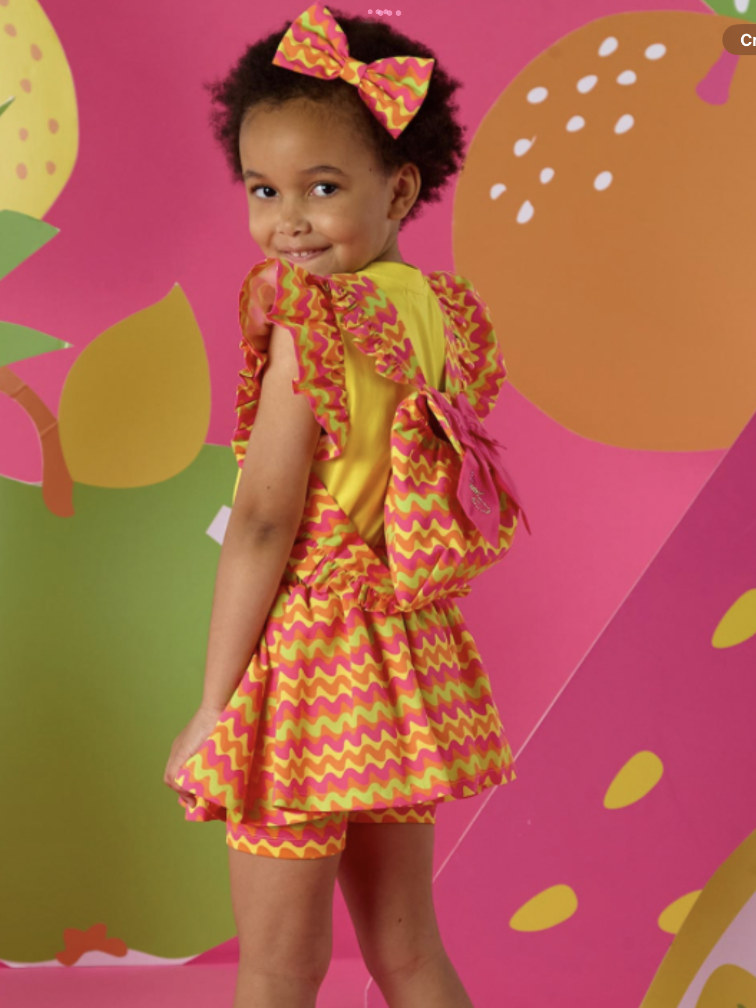 PRE ORDER A Dee Tutti Frutti Tiffany Zig Zag Skort Set X 2 - Warm Yellow    0126533