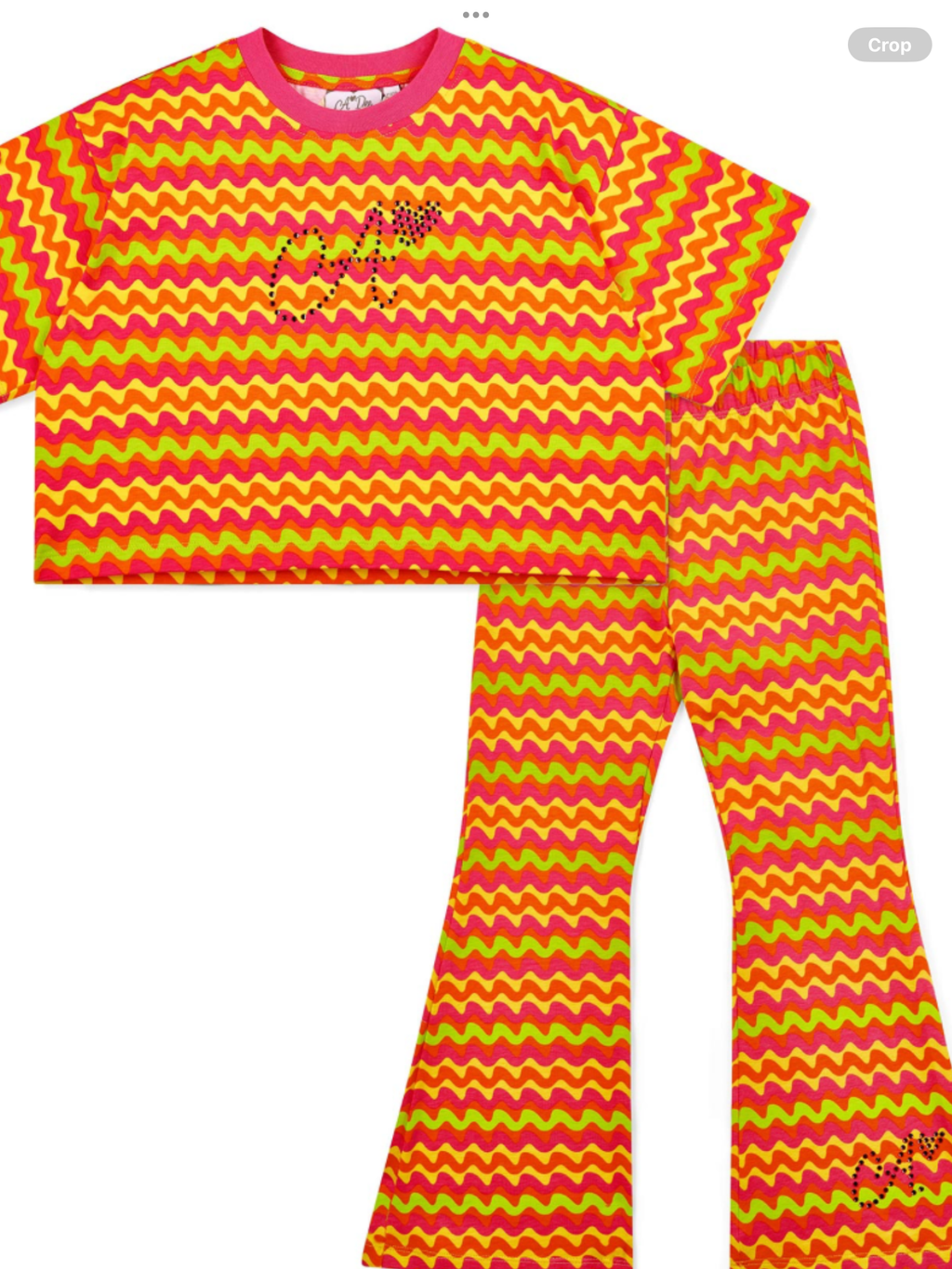 A Dee Tutti Frutti Thea Zig Zag Flare Set X 2 - Bright Pink   0126534