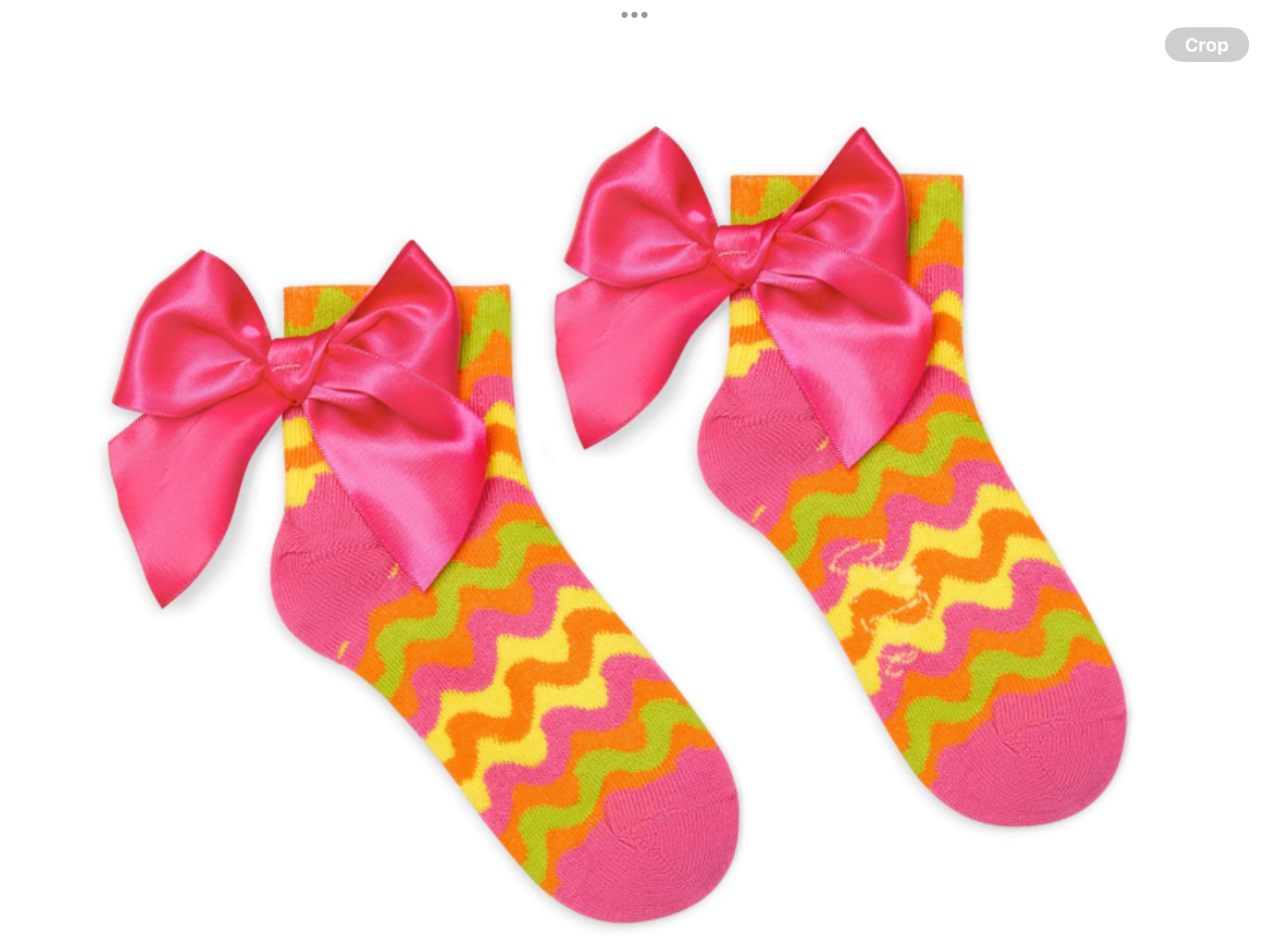 PRE ORDER A Dee Tutti Frutti Tamson Zig Zag Print Ankle Socks - Bright Pink     0126536