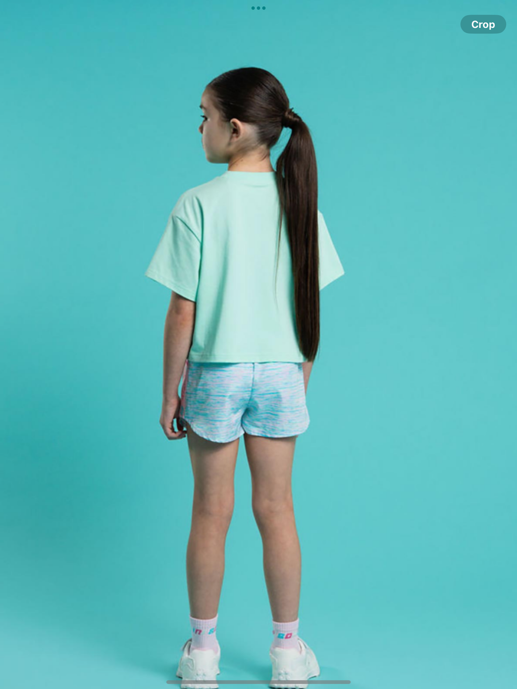 Bonini by A* Dee Shine Cropped Logo T-Shirt - Miami Mint   0126539