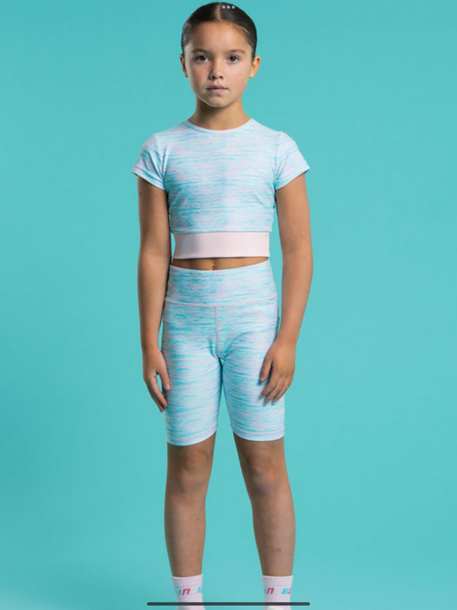 Bonini by A* Dee Energy AOP Crop Top - Miami Mint     0126543