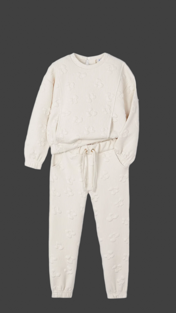 Mayoral flower embossed tracksuit 0924586