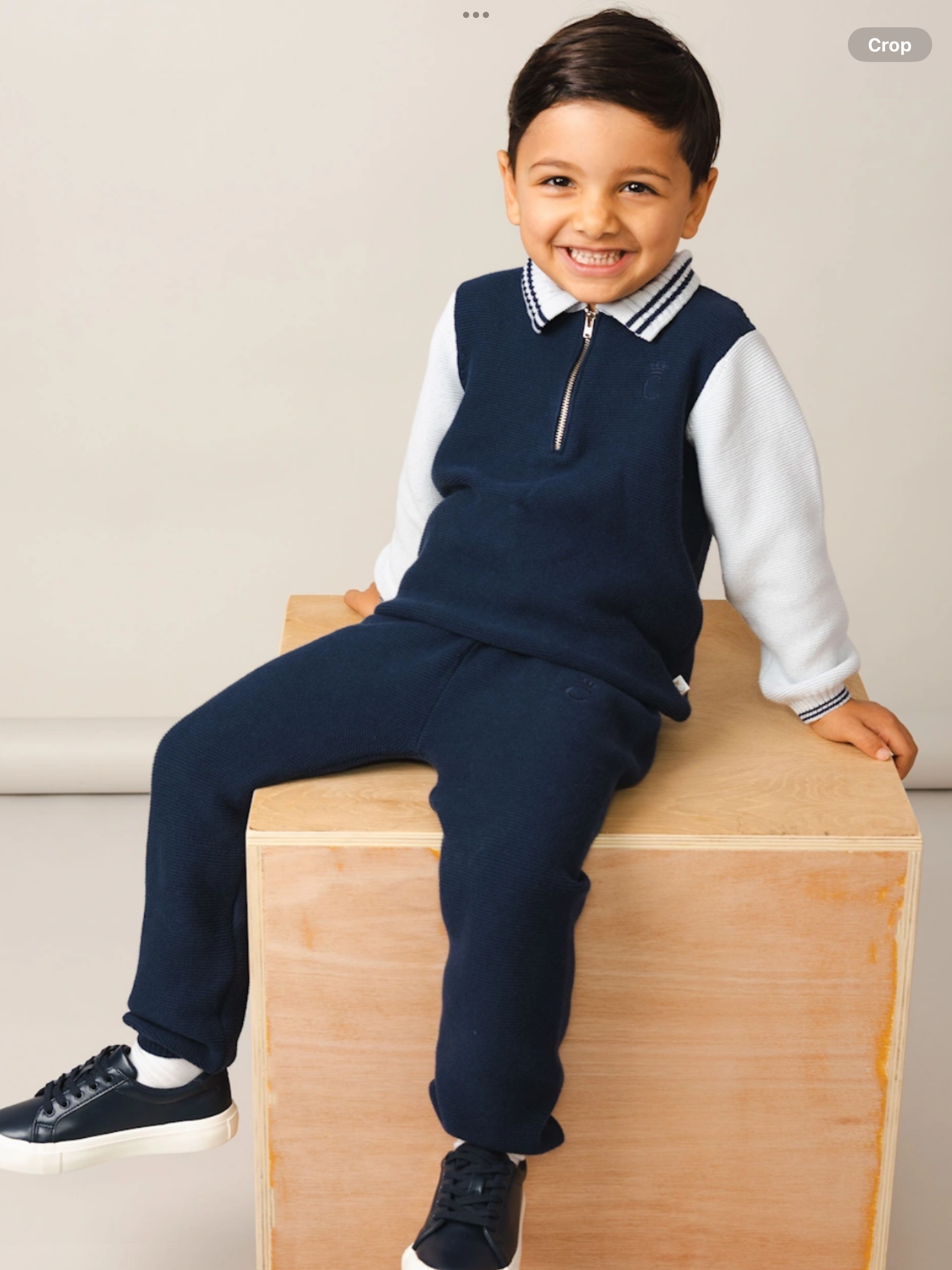 Caramelo kids knitted polo set 0924629