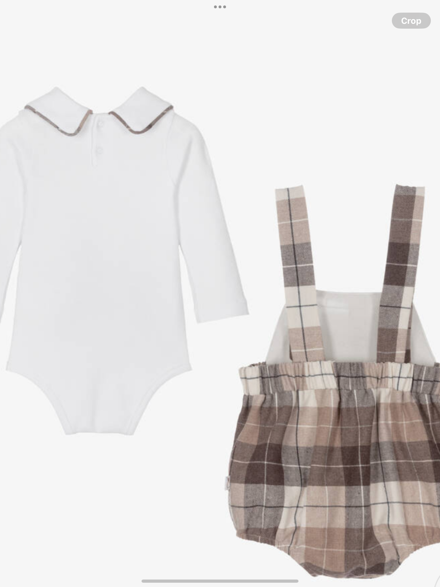 Caramelo kids woven check bib and brace 1024630