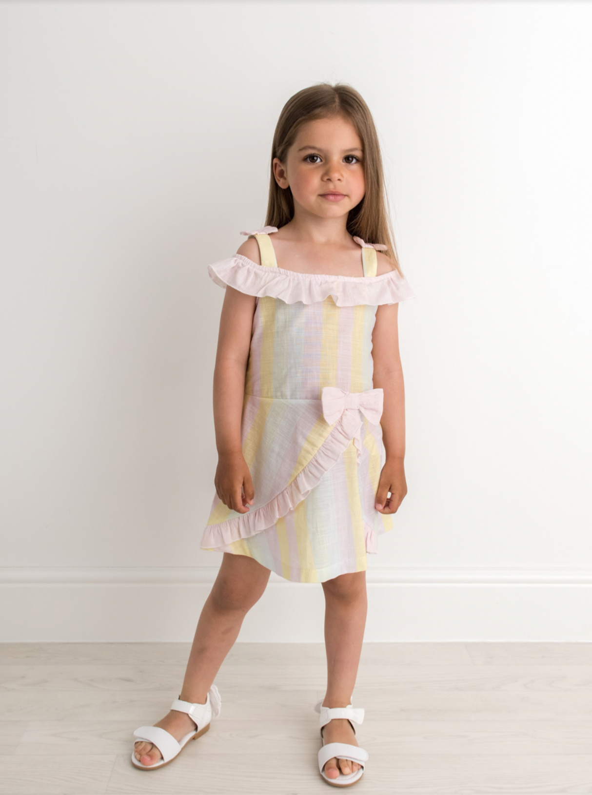 Caramelo kids candy stripe dress.    02231407