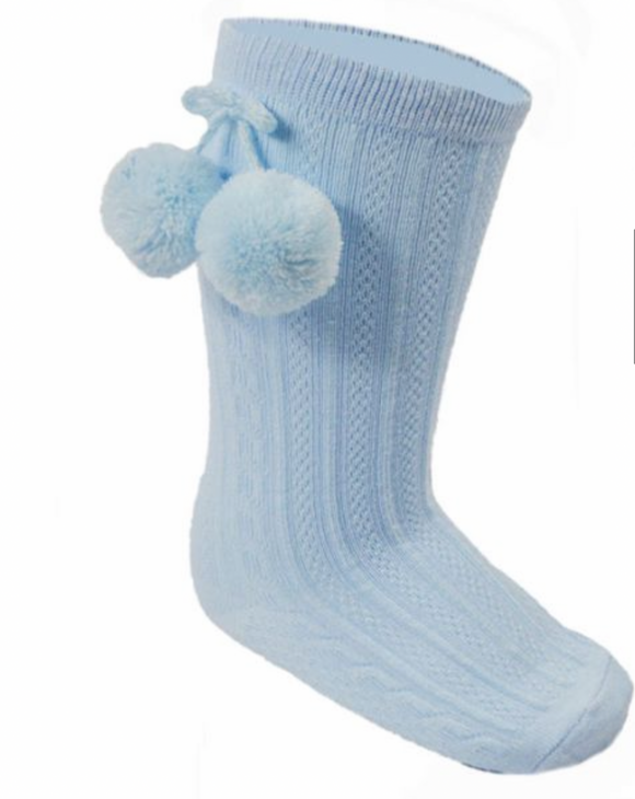 Babyblue socks Pom sock2