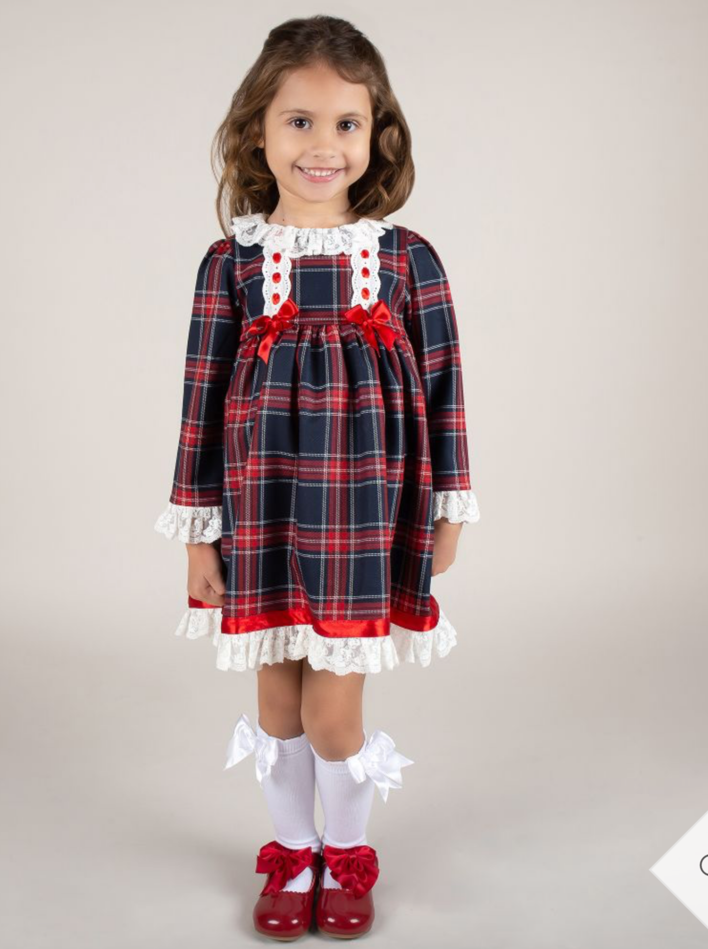 Red tartan shop dress kids