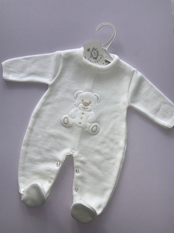Knitted onesie with teddy on     11221314