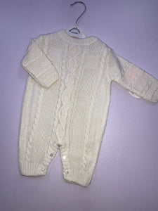 Ivory Sarah-louise knitted onesie  g1032