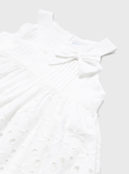 Mayoral  white dress with perforated skirt 02231389