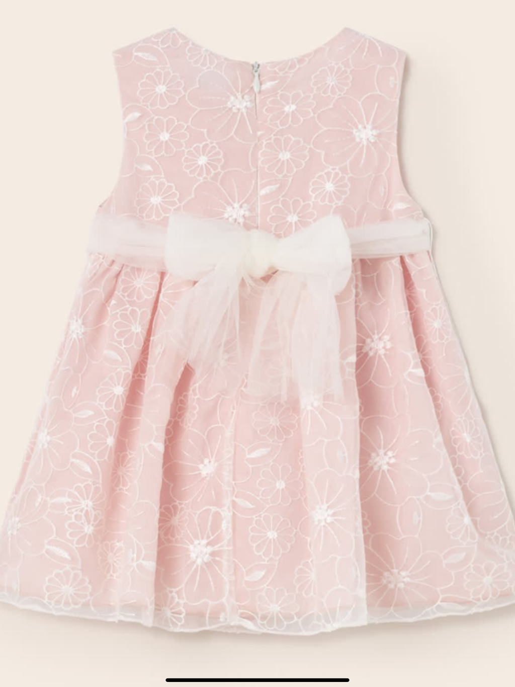 Mayoral embroidered embossed dress.    02231436