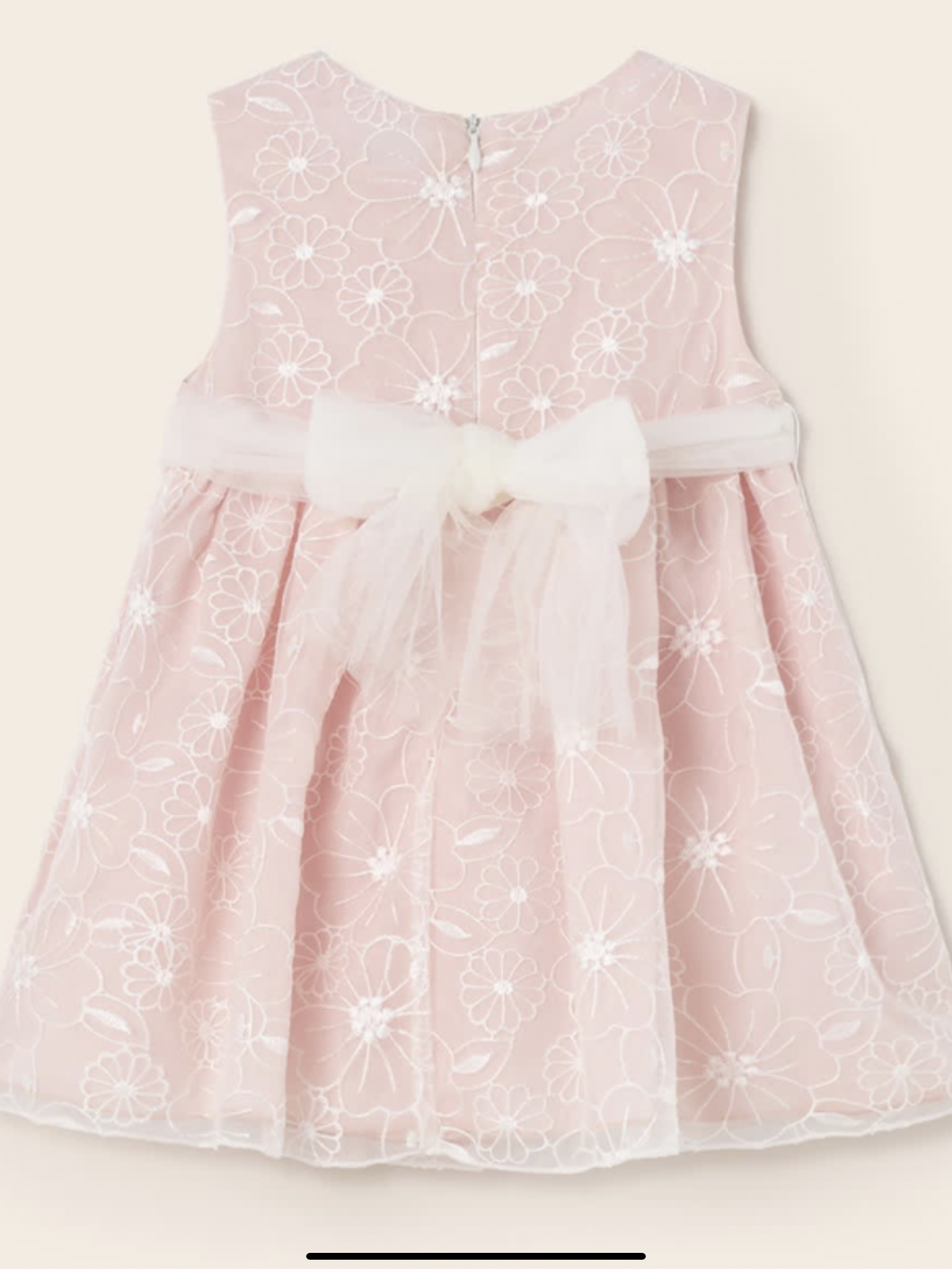 Mayoral embroidered embossed dress.    02231436