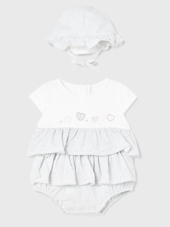 Mayoral romper with hat.     02231433
