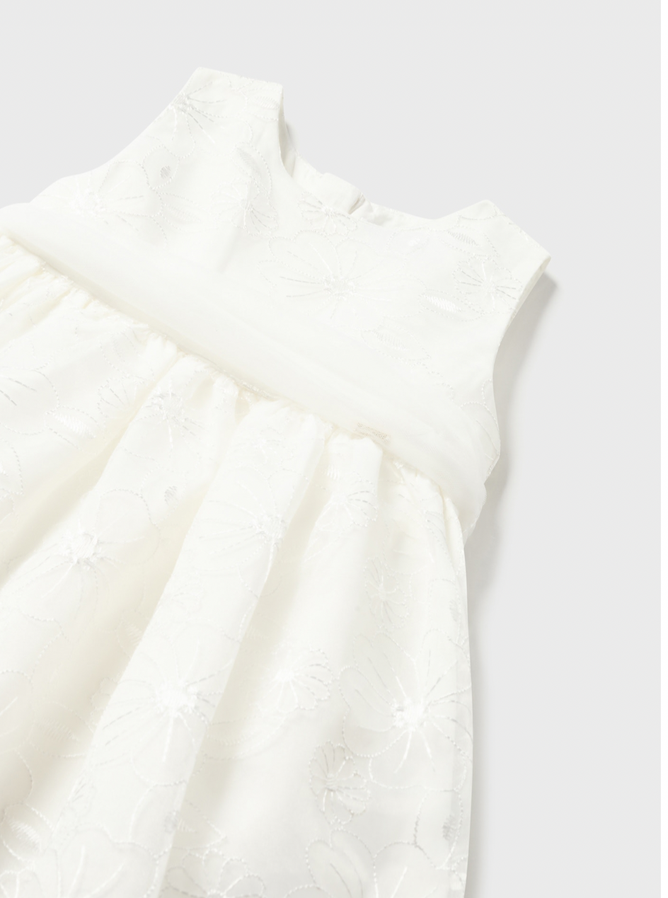 Mayoral embroidered dress.     03231501