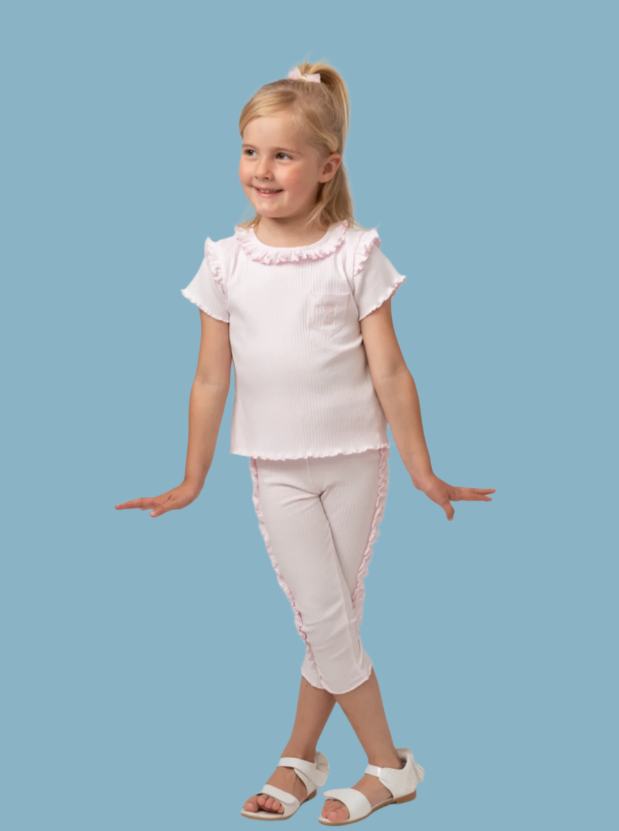 Caramelo ribbed leggings set       03231494