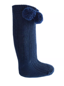 Navy Pom socks.       Pom socks3