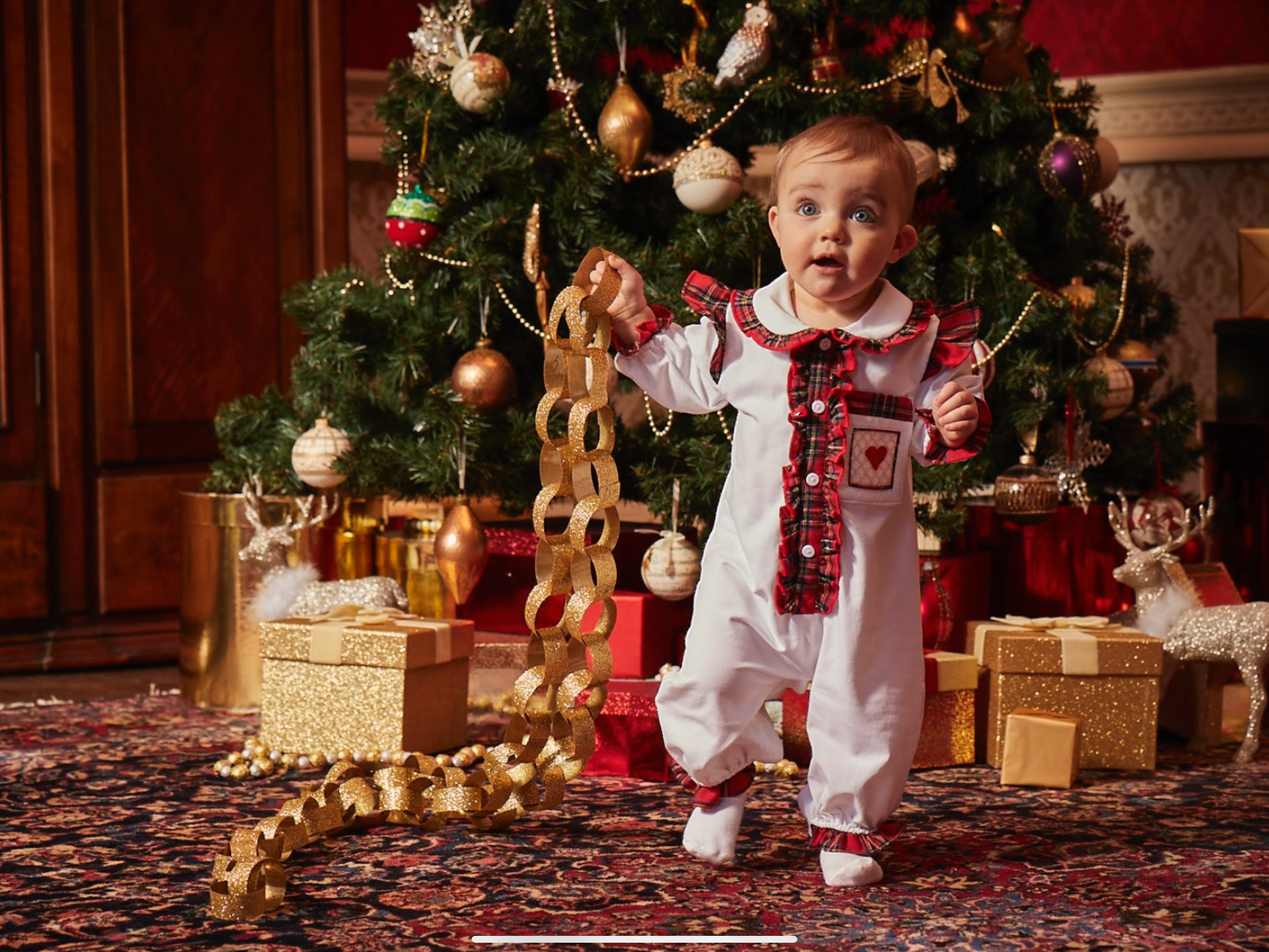 Caramelo kids tartan Romper.           0821445