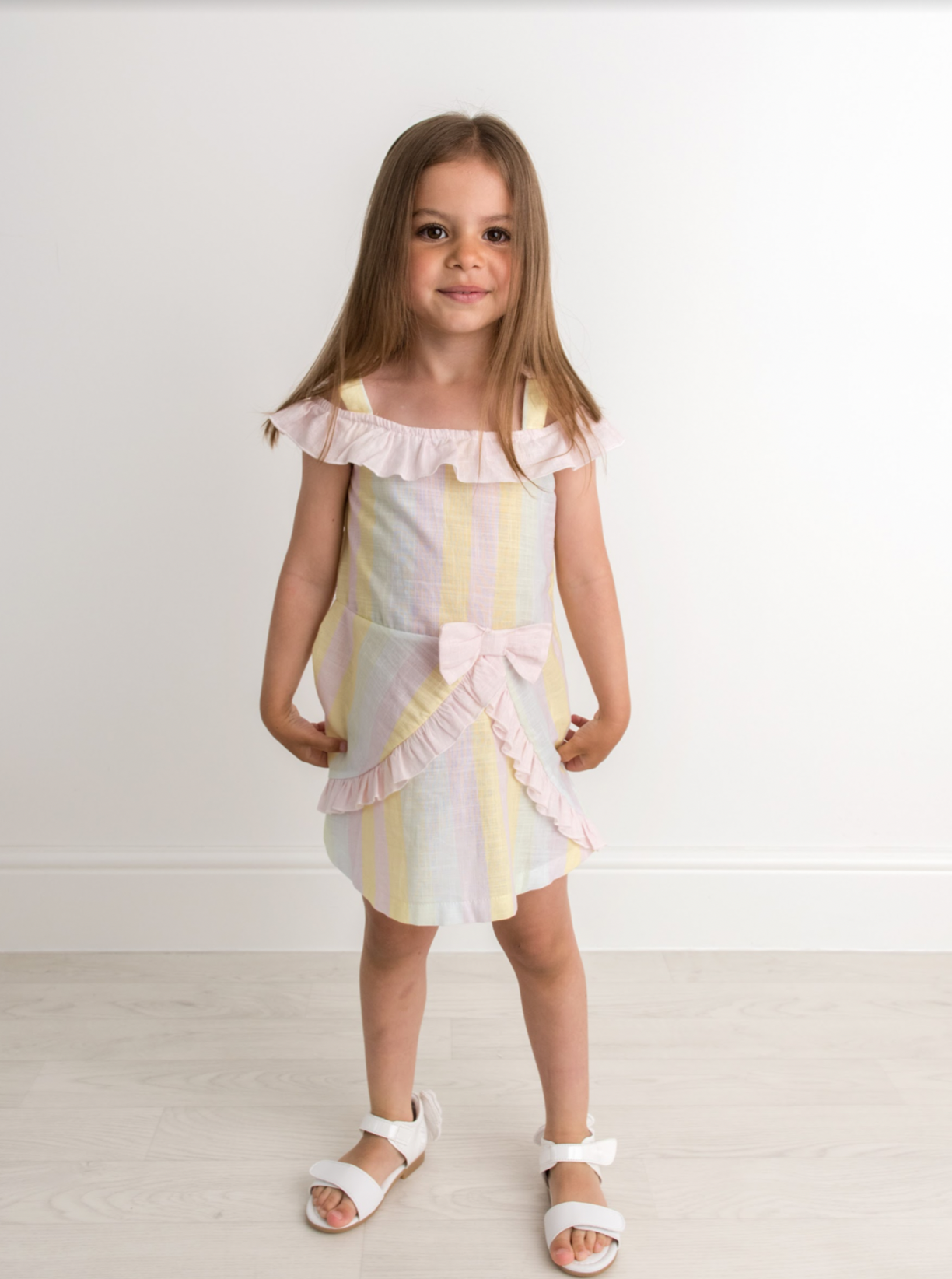 Caramelo kids candy stripe dress.    02231407