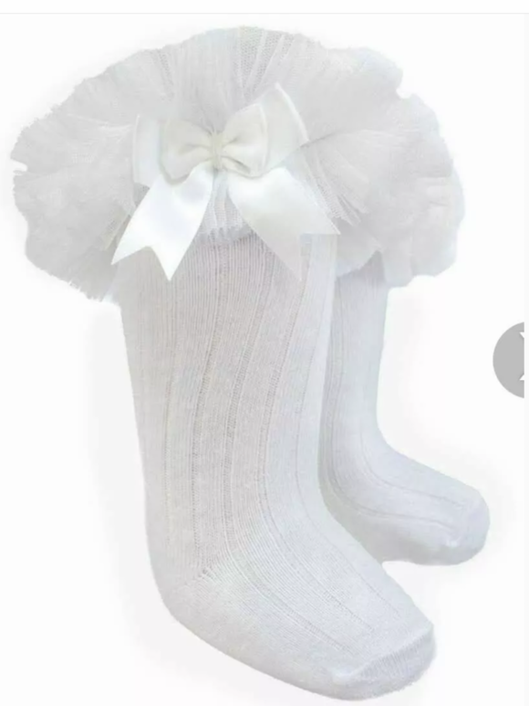 White long frilly socks sl3