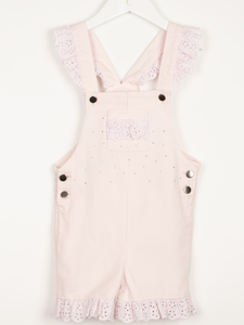 Caramelo kids pink diamonte dungarees.    0222809